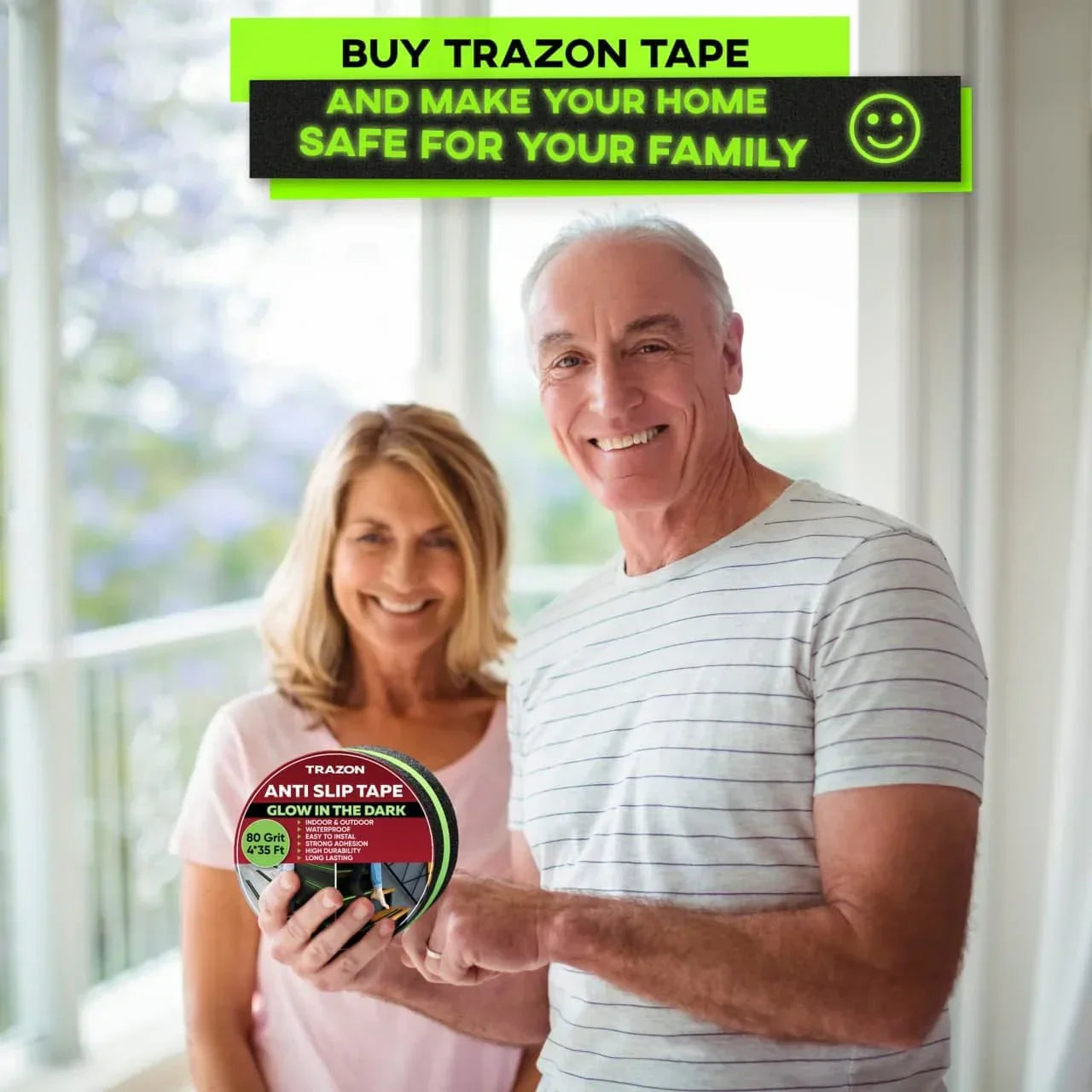 Anti Slip Tape for Stairs Outdoor/Indoor Waterproof 2 Inch x 35 Feet