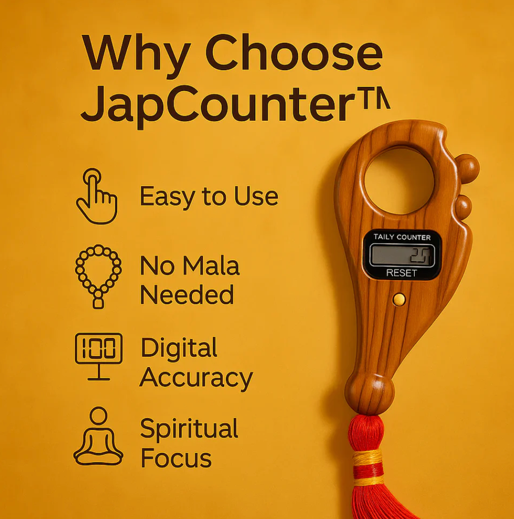 Mala Jaap Counter - Digital Finger Counter for Prayer